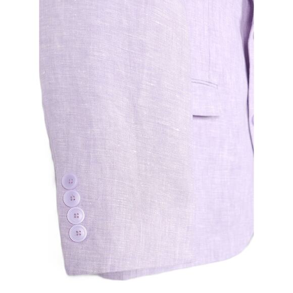 Bar III Men's Slim-Fit 100% Linen 2-Piece Suit Lavender 40R 32x34 NWT - Picture 6 of 13